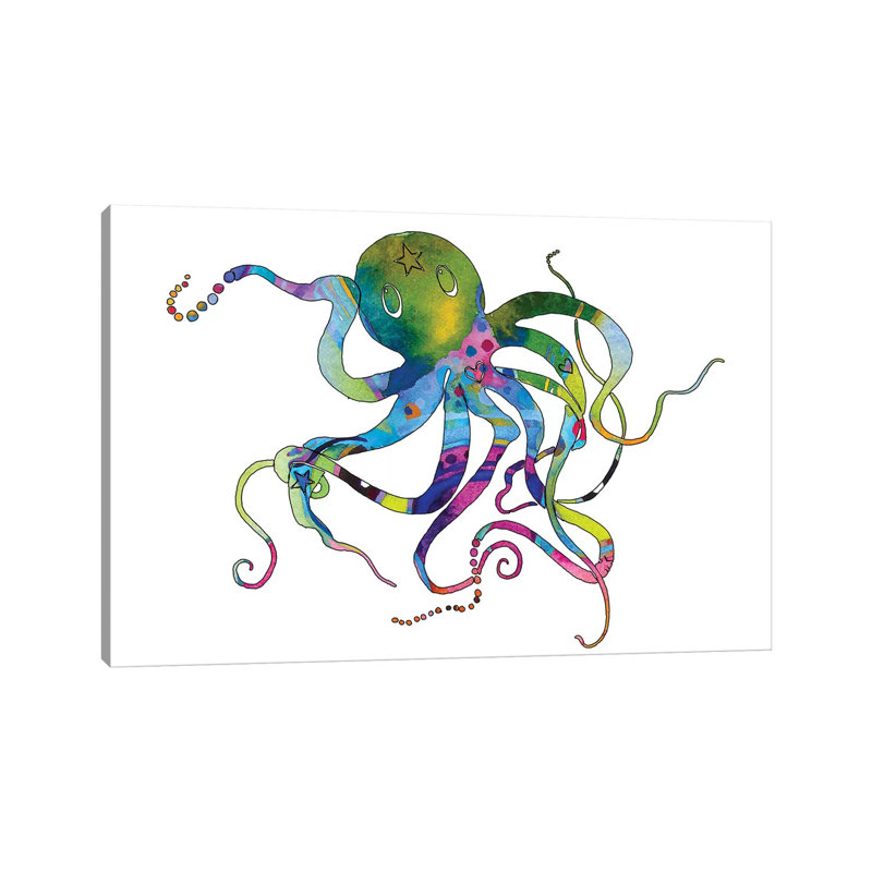 Octopus by Jo Lynch - Wrapped Canvas Print, 30.48cm H x 45.72cm W x 1.905cm D