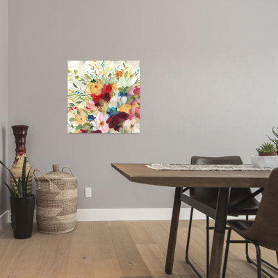 Garden Party Abstract Colorful Contemporary Nature Flower Wall Art
