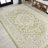 Moten Medallion Textured Weave Green/Cream Indoor/Outdoor Rug-1730965906