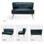 2 Seater Faux Leather Loveseat-1396152499