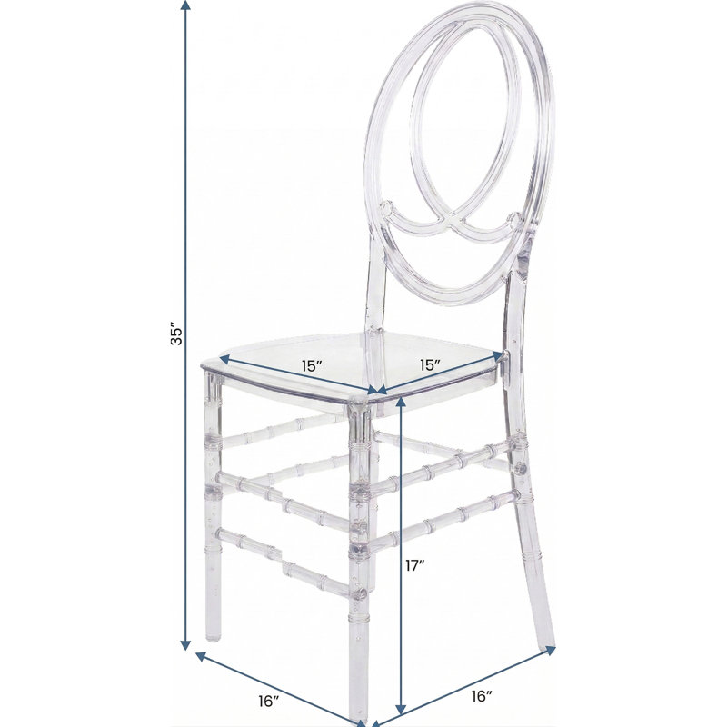 Chaise d’appoint empilable en croix à dossier en croix Horrell