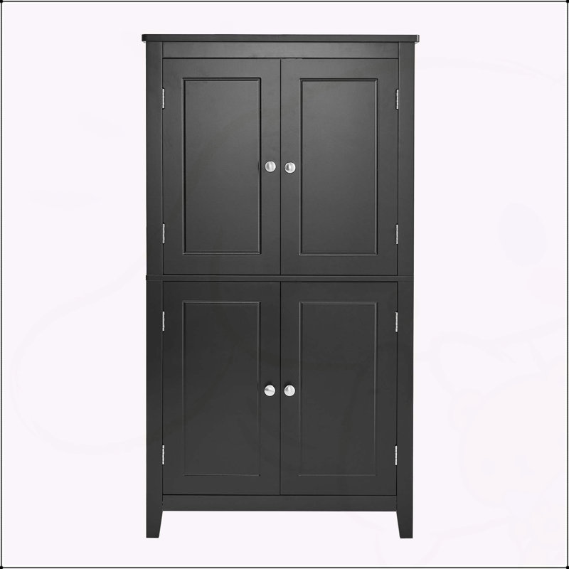 Versatile Freestanding Bathroom Cabinet With Multiple Features For Optimal Storage, Black