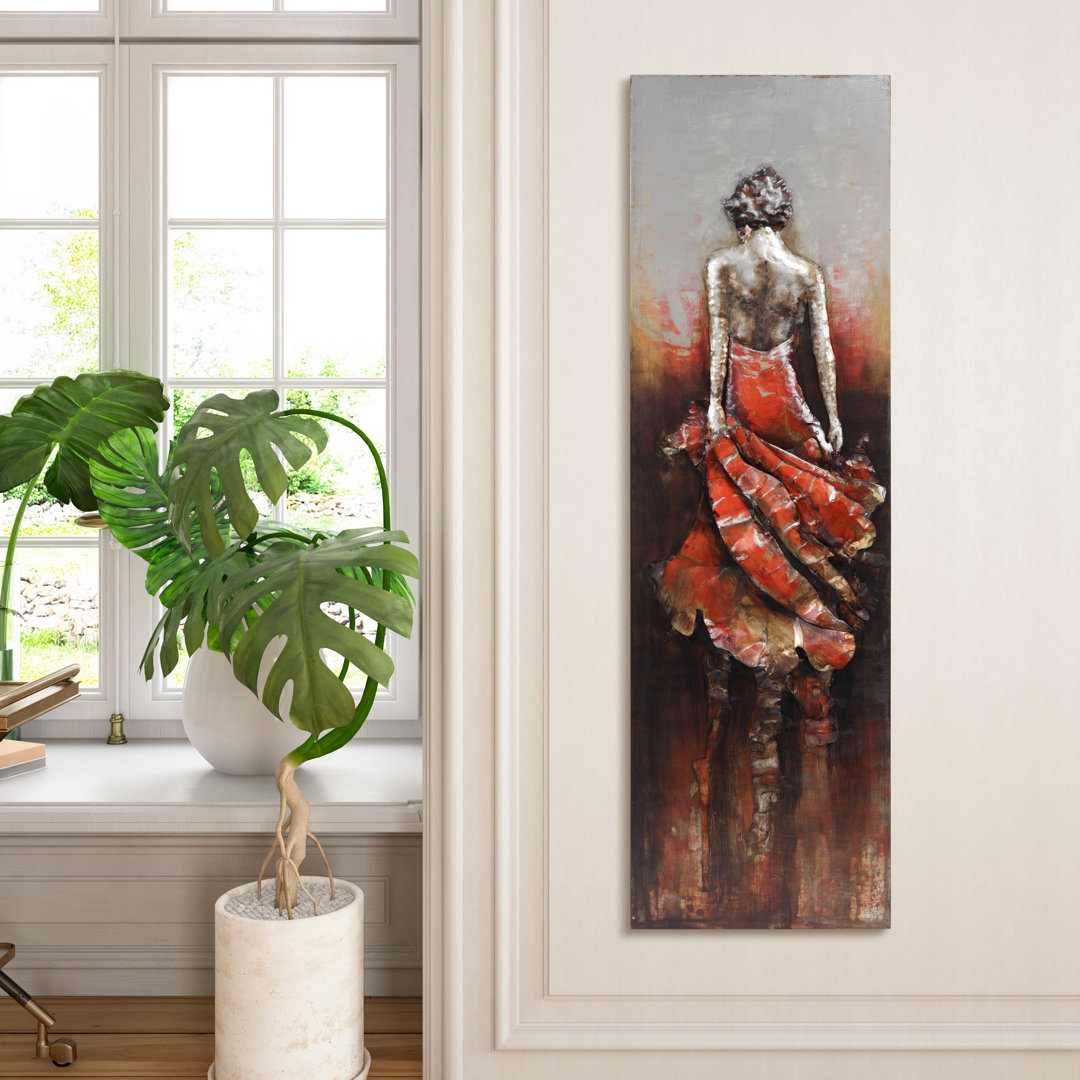 Handmade Traditional People Wall Decor on Metal Red Barrel Studio®