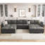 Tremee Velvet Modular Corner Sectional with Ottoman-87232961