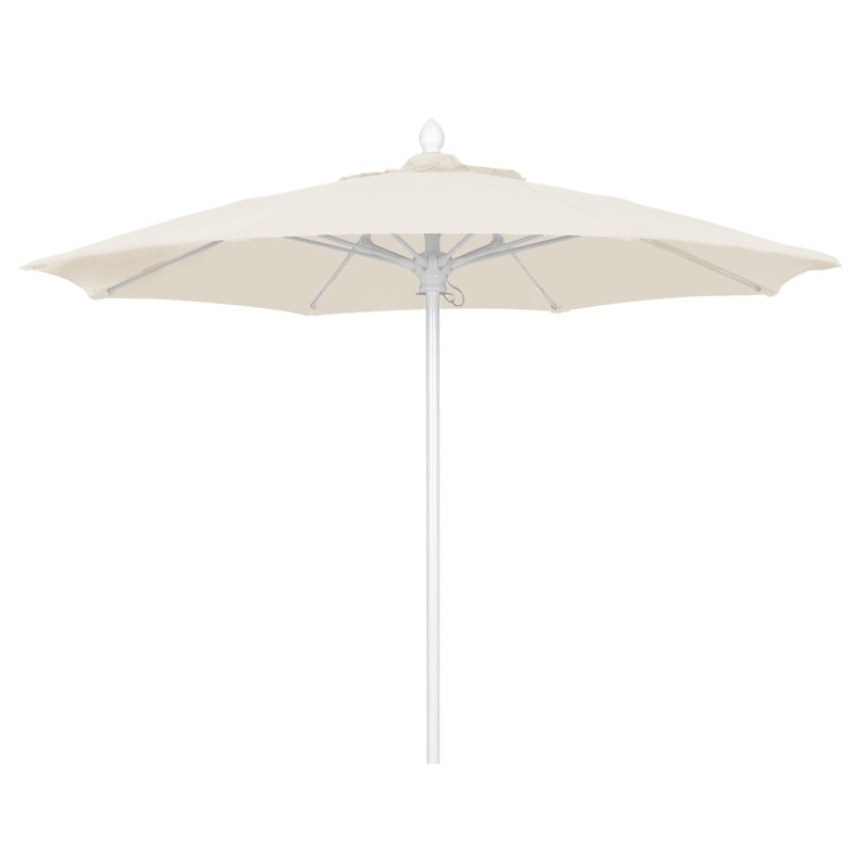 Parasol de marché 9 pi Prestige, Sunbrella® naturel, Blanc