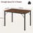 43.3" Industrial Dining Table for 4 – Rustic Brown Kitchen Desk for Dining Room or Living Room (Table Only)-661735706