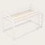 Lit superposé simple au-dessus d'un lit simple avec échelle, structure en bois massif, garde-corps de sécurité, conception peu encombrante pour chambre d'enfant-1510843118