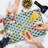 Ambesonne Geometric Cutting Board Large Size Different Shapes Black White