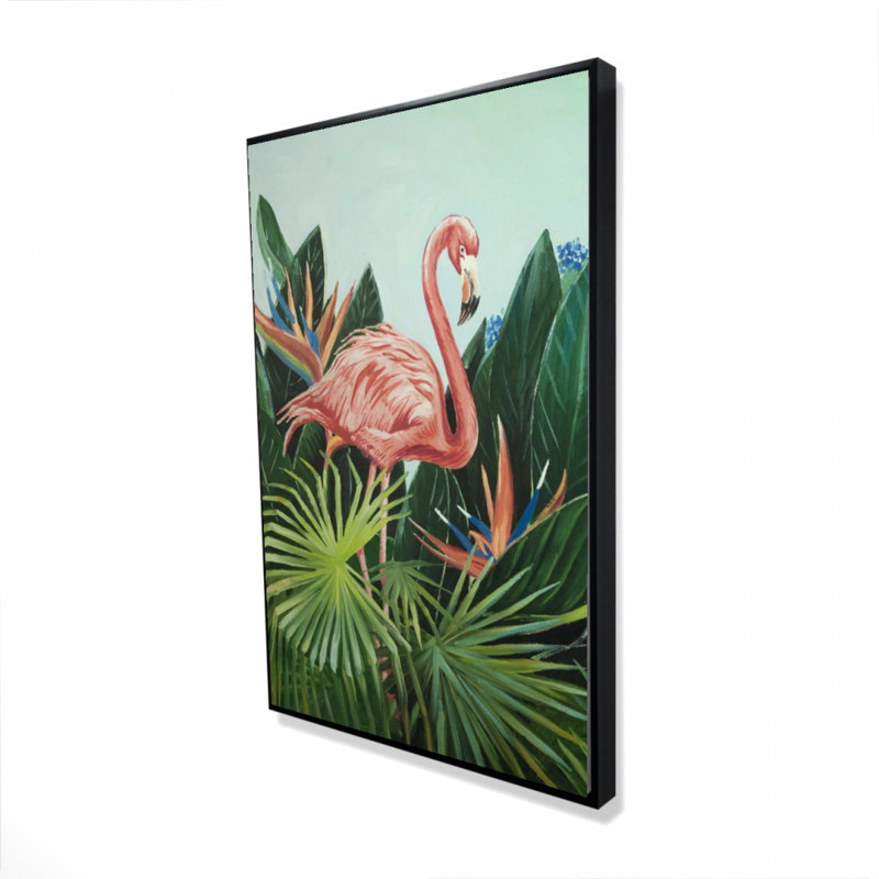 Impression de flamant tropical sur toile