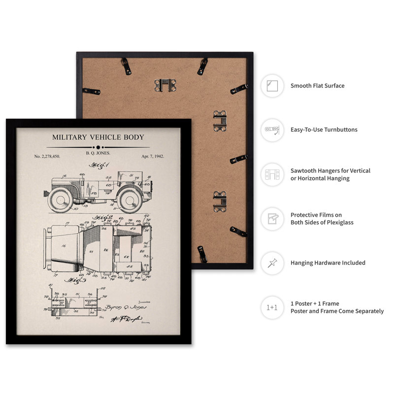 Plan de transport no 3, Black Framed, Poster, 11"H x 14"W