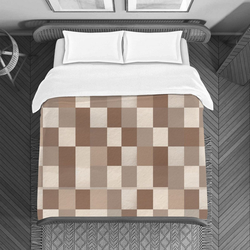 Housse de couette Faded Checker, Housse de couette grand