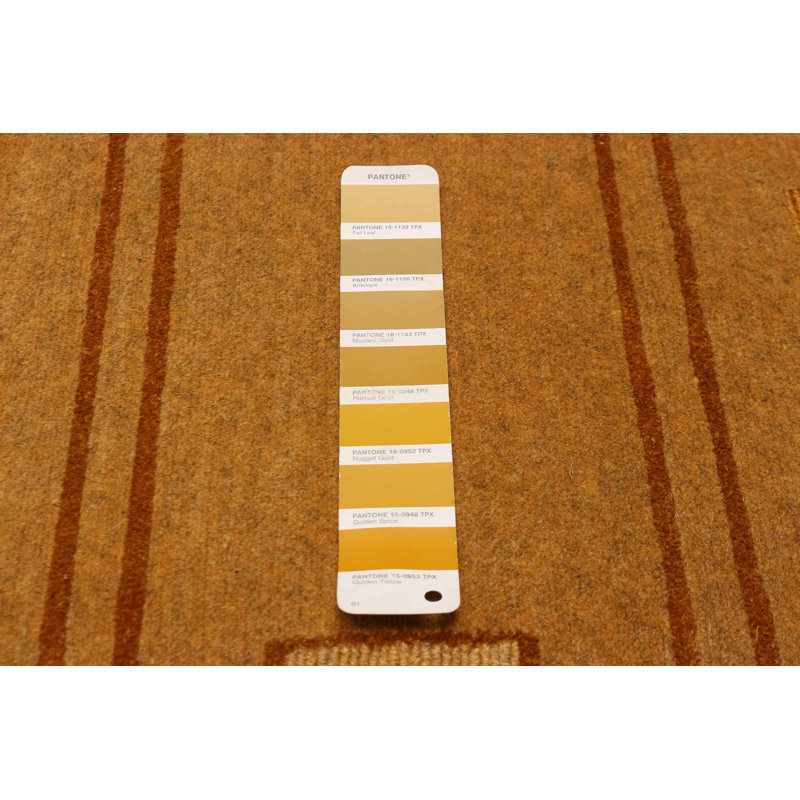 Tapis orange noué à la main unique 14 pi 10 po x 16 pi 5 po One of Kind