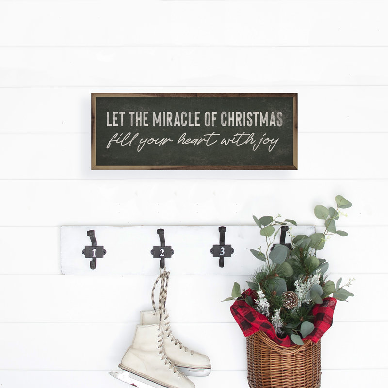 «Let The Miracle Of Christmas», Vert, L 24 po x H 8 po