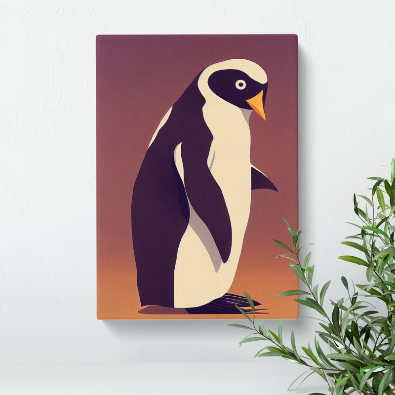 Profile Of A Penguin No.1 - Wrapped Canvas, 50cm H x 35cm W x 3cm D