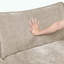 Fauteuil sans accoudoirs - Chenille taupe - Coussins réversibles - Housses amovibles-1178856477