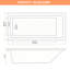 66" x 30.7" Rectangular Acrylic Soaking Drop in Bathtub with Drain