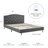 Applewhite Upholstered Metal Platform Bed-1458467405-1458467409