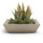 Newport Shallow Concrete Planter -850070742-850070751