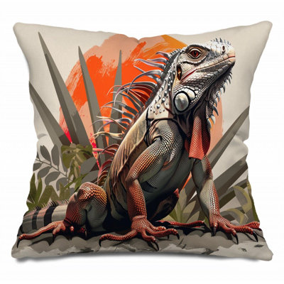 Iguana Throw Pillow, Reptile  Pillows
