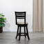 Tabouret de comptoir 24 po avec dossier à lattes, tabouret pivotant à hauteur beige pour personnes âgées-2001400116