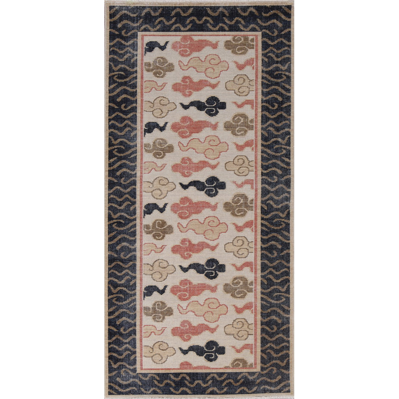 One-of-a-Kind 2'4" X 5'10" Runner Wool Area Rug in Ivory
