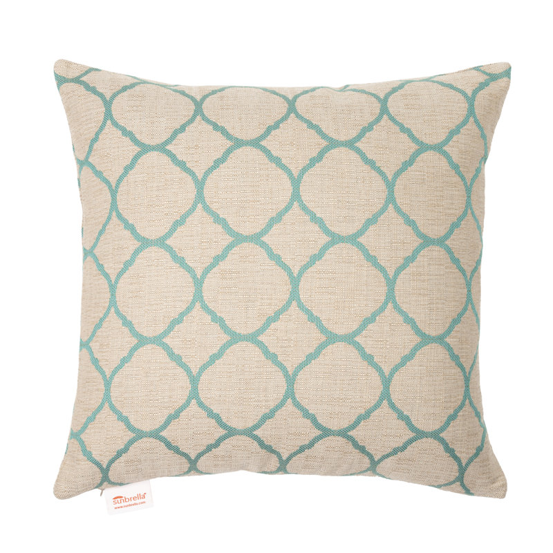 Housse de coussin intérieur / extérieur Sunbrella, Sable / Bleu
