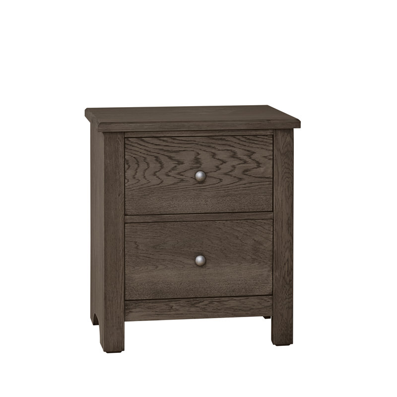 Table de chevet - 2 tiroirs, Gris