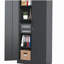 Armoire de rangement en métal 72 po H, armoire verrouillable en acier à outils noir avec portes et 4 tablettes, grands classeurs pour systèmes de rangement de garage, classeur verrouillable pour bureau personnel, salle de classe / garde-manger