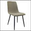 55 Inch MDF Wood Dining Table And Modern Linen Chair Set Of 4, Mid Century Design With Metal Base & Legs-1107136244-1107136251