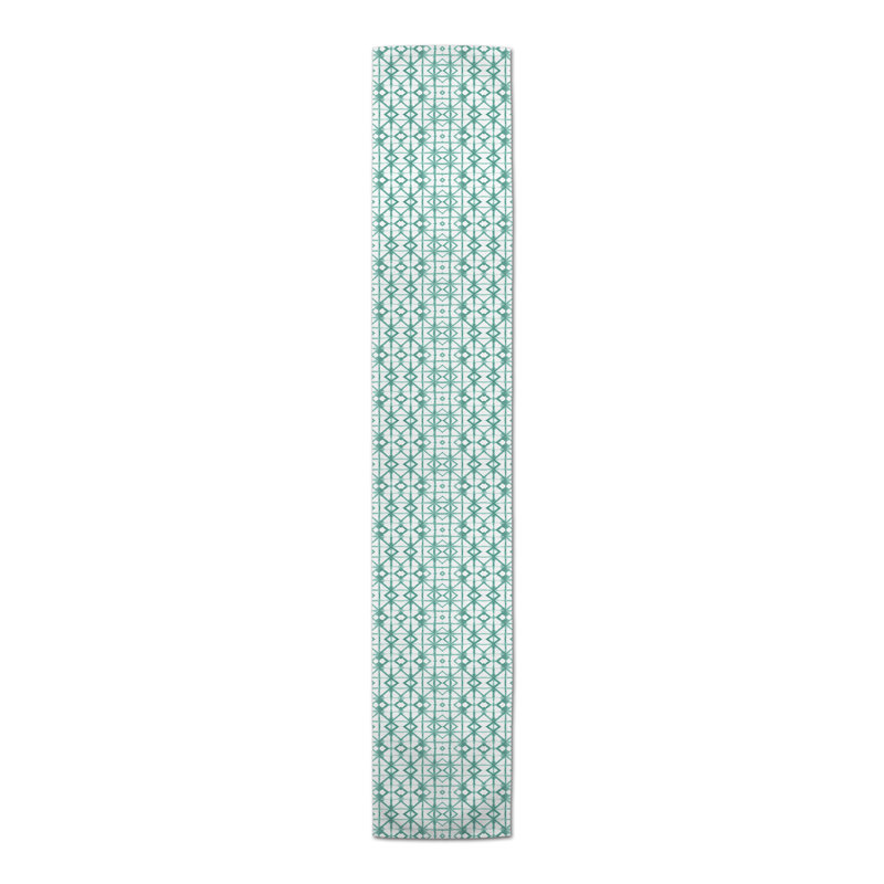 Claristine Rectangle Polyester Table Runner, 16" D x 72" L, Teal
