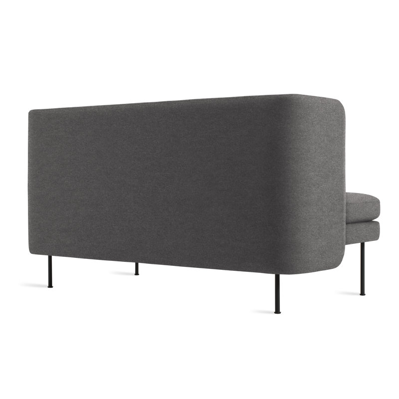 Bloke Loveseat, Gabro Gray Wool Blend