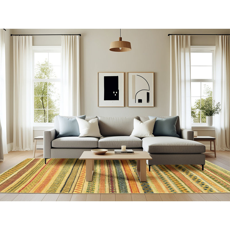 Abstract Indoor Rug, Rectangle 6' x 9'