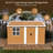 12X8 FT Heavy-Duty Metal Storage Shed With Windows, Lockable Door & Ventilation - Weatherproof Outdoor Garden Shed For Backyard, Lawn, And Tool Organization-123375609