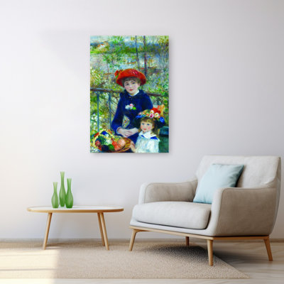 Two Sisters 1881 Classic Abstract Landscape Nature Wall Art Print by Pierre-Auguste Renoir - 1 Piece Wrapped Canvas Wall Art