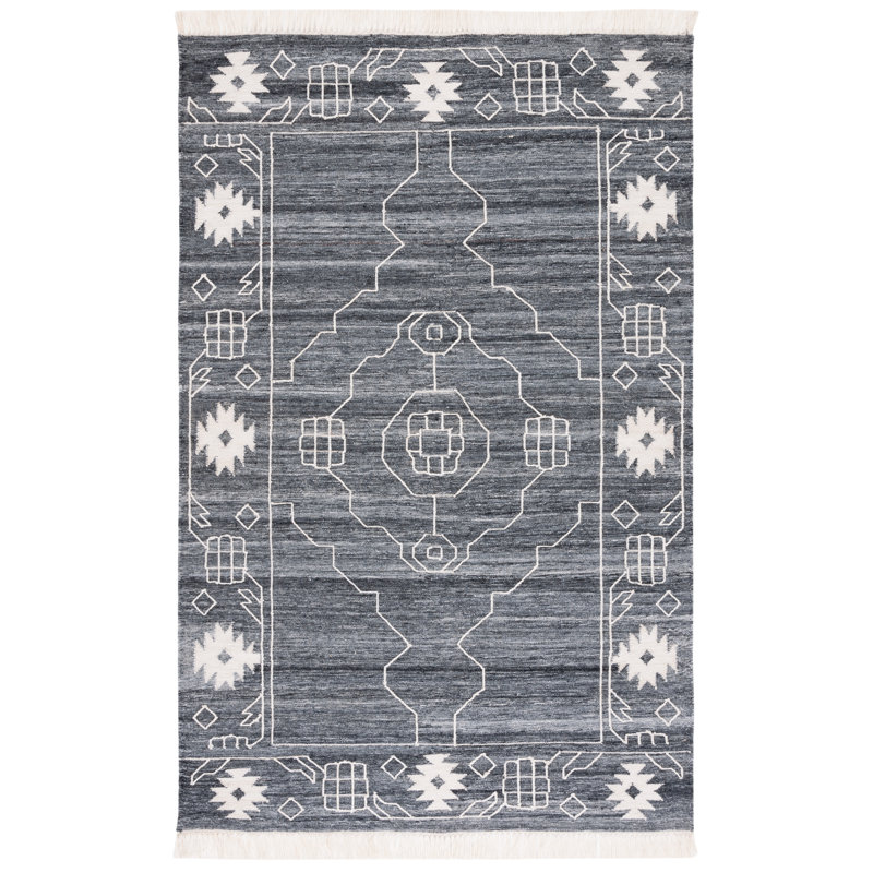 Tapis en polypropylène à tissage plat Ameliyah, Rectangle 4 pi x 6 pi
