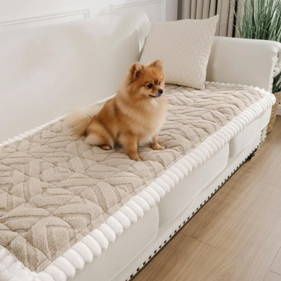 Large Sofa Couch Cover For Dogs Non Slip Washable, Soft Fuzzy Pet Couch Covers For 2-3 Cushions Sofa, Pet-Friendly Couch Protector Pa