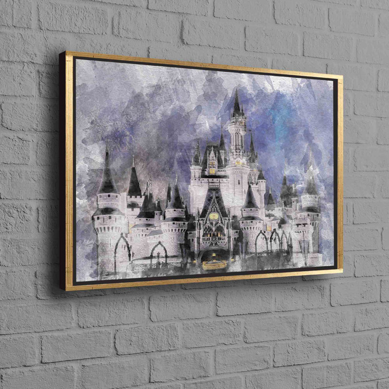 Print on Canvas, Framed Print without Mat, Gold, 20 cm H x 30 cm W