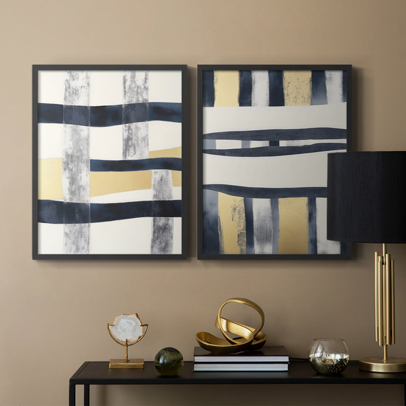 Série ABSTRACT DCCDXCV III - Reproduction encadrée de qualité supérieure - prête à être accrochée - aucun clou requis - aucun clou requis