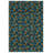 Florest Collection Digital Print Cotton-Polyester Blue Floral Leopar Animal Print Rug-1301451533