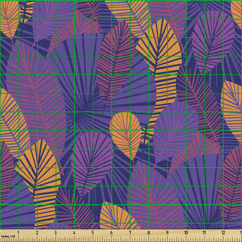 Chozyn Print of Colorful Tropical Leaves Intertwined Multi-Purpose Fabric