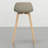 2 Bar Height Stool - Natural Veneer And Foam Padding Seat Counter/bar Stools (2) Mid-century Style Wood Frame Back