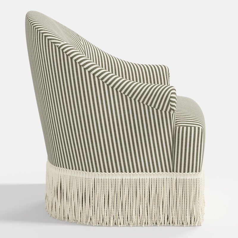 Marie Swivel Chair, Jane Stripe Laurel