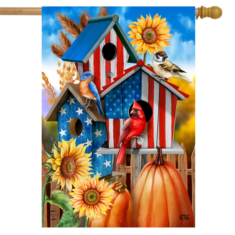 Drapeau de la maison de l'American Fall Birdhouse