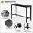 Arboleya Rectangular Metal Outdoor Bar Table with Leveling Knob-597209733-597209734