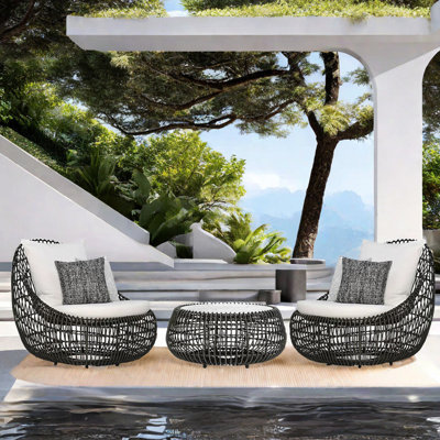 Ensemble de canapé de patio en rotin PE