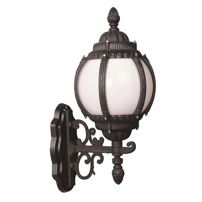 Molinaro Black Outdoor Armed Sconce