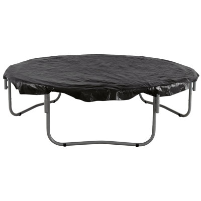 8ft Trampoline Weather Cover - Waterproof, Wind, Rain, UV Protection for Round Frames - Black