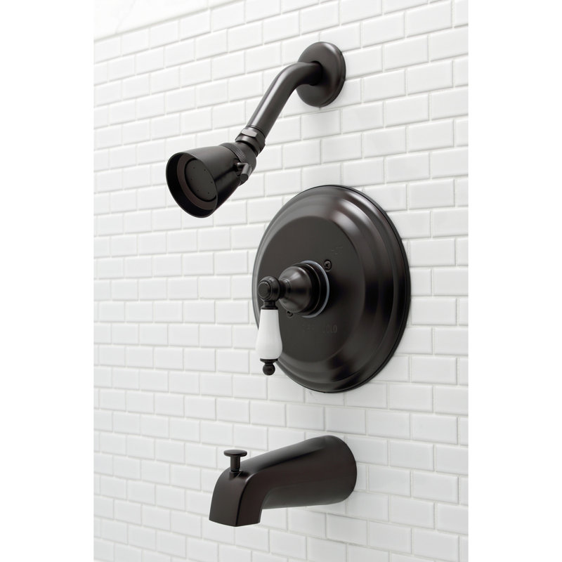 Kingston Brass Restoration Single-Handle Pressure Balanced Tub and Shower Faucet, Oil Rubbed Bronze