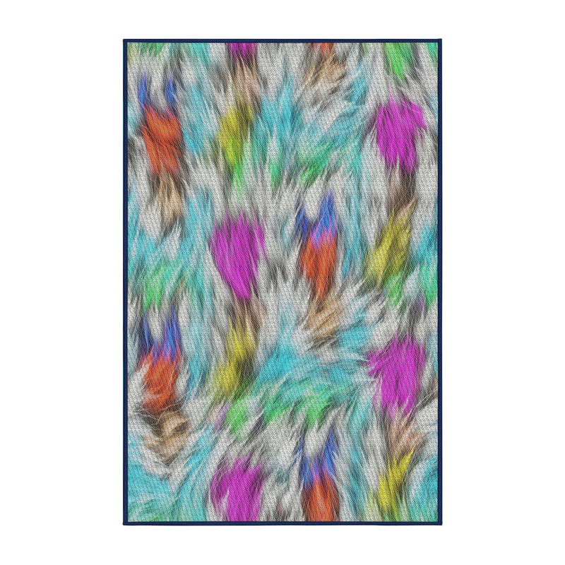 Abstract Indoor Rug, Rectangle 7' x 9'