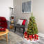 Arbre de Noël vert avec plumes de pin et DEL-313432074